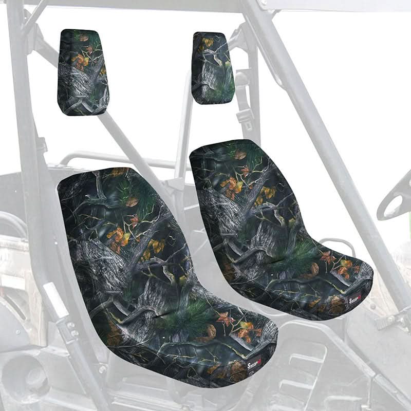 Camo Seat Cover Fit Yamaha Rhino 700/660/450 Durable Material The UTV seat covers are made of heavy-duty 1680D fabric with a waterproof backing and exterior coating,1680D has better weather and abrasion protection than 600D and 900D fabric Adjustable Design The Rhino 450 seat covers, features an elastic band along the cover’s edge, a sticky strap on the bottom center, and 2 extra hook and loop fasteners on the bottom and back, providing a quick and custom-like fit. Full Protection Rhino 660 seat covers, with 2 bottom seat covers, and 2 headrest covers to protect factory UTV seat cushions from sand, water, dirt, and animal claws scratch, protects new seats, and renew the look of old seats Easy Installation The Rhino 700 seat covers will require little effort to install and disassemble, even one person can make it. Fitment Yamaha Rhino 700 2004-2021 Yamaha Rhino 660 2004-2021 Yamaha Rhino 450 2004-2021 NOTE: DO NOT fit Yamaha Viking 2014. Package List: 2 bottom seat covers 2 headrest covers