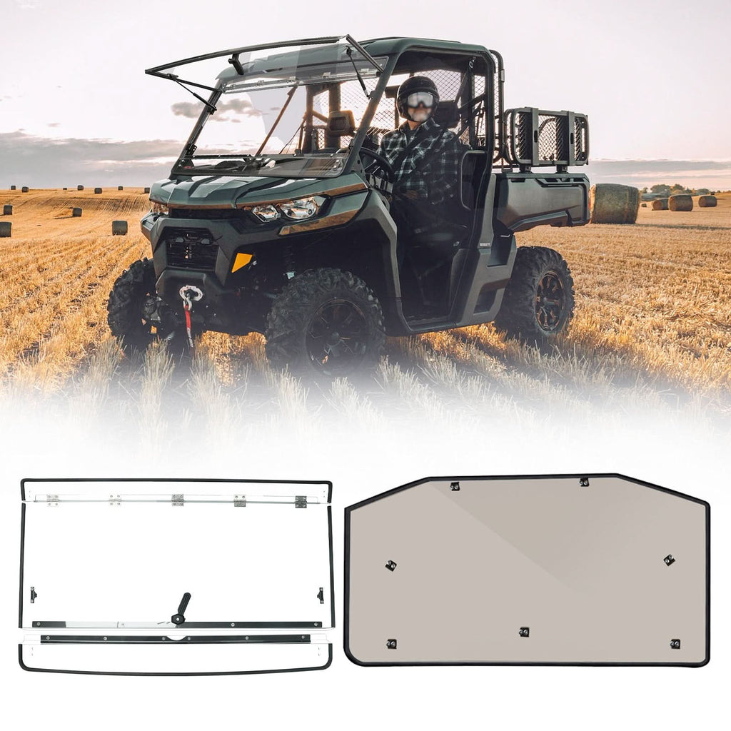 Can-Am Defender HD5/8/10/Max Flip Front & Tint Rear Windshield Can-Am Defender HD5/8/10/Max Flip Front & Tint Rear Windshield