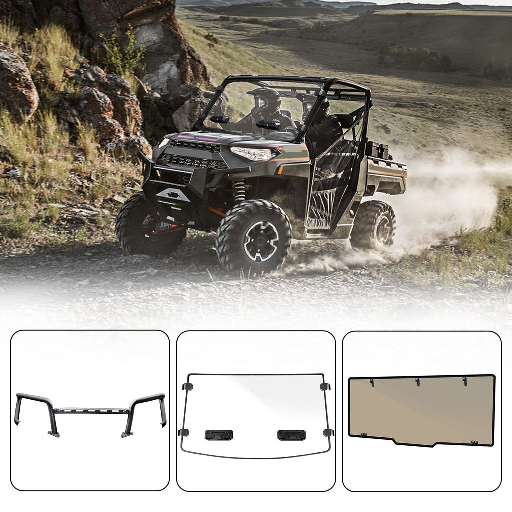 Polaris Ranger XP 1000 Vented Front & Tint Rear Windshield & Bumper Polaris Ranger XP 1000 Vented Front & Tint Rear Windshield & Bumper